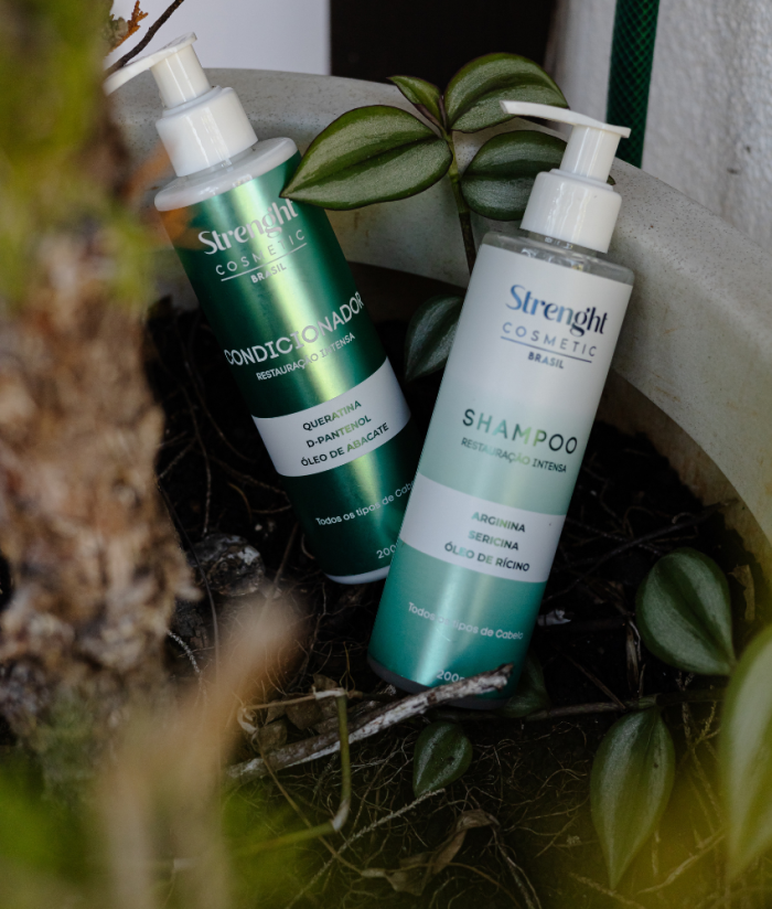 Kit Shampoo e Condicionador Restauração Intensa Strength Cosmetic (1)